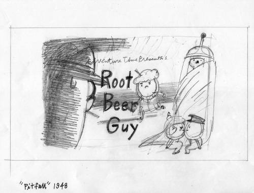 Root Beer Guy title card concepts by storyboard adult photos