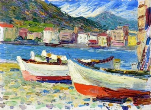 artist-kandinsky: Rapallo boats, 1905, Wassily KandinskyMedium: oil on canvas