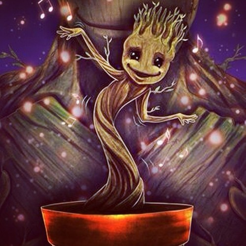 vudulicius:  I’m Groot! #groot #guardianes #galaxy #cute  (en Undergroud)
