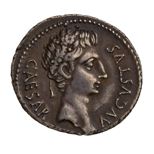 ashmoleanmuseum: Emperor Augustus died on this day in AD 14. This coin, struck c. 19 BC, depict