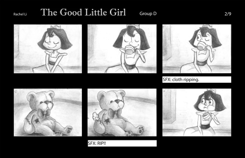 Final story idea developed from the poem “The Good Little Girl”.