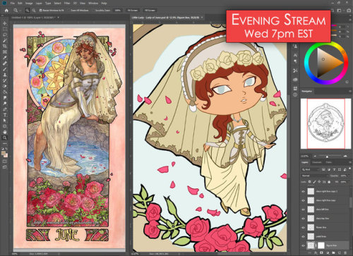  My Evening Art Stream is coming up tonight at 7pm EST! Come hang out and chat art and geekery with 