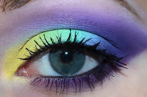 Creme de Couture Eye Look- Pastel Neons! | xSparkage on We Heart It.