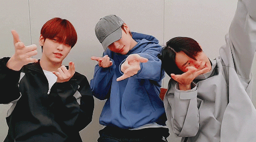 yeonjune:  tiger pose 🐯 spiderman pose 🕸️ v pose ✌️