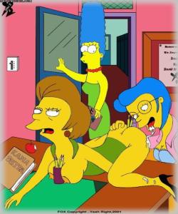 nsfw-lesbian-cartoons-members:  Lesbian Simpsons Request filled Source: Image_fap -Ballos 