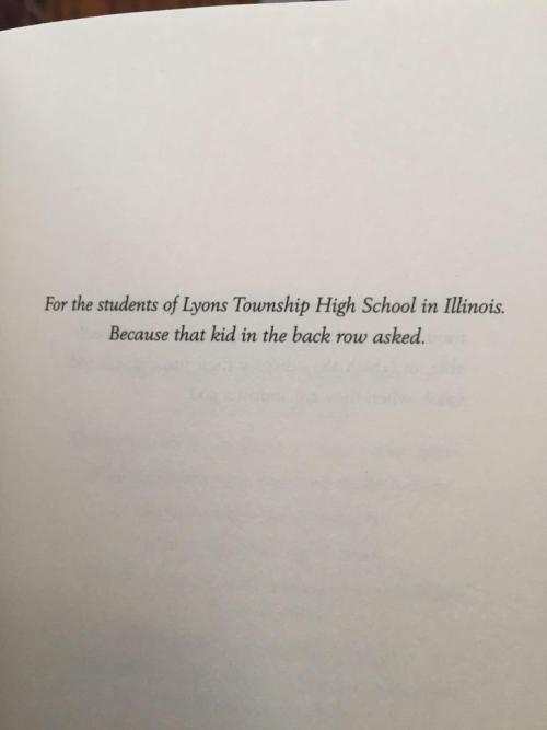 mysharona1987:Hilarious book dedications. 