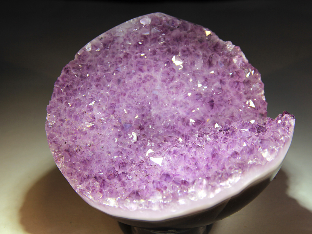 bijoux-et-mineraux:  Amethyst and Agate Geode Sphere -  Uruguay