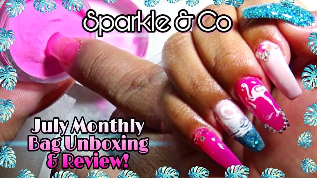 ✨✨ @sparkle.and.co July bag & it’s all about #flamingo 🦩 🦩 Use my code: MAENAILDESIGNS15 to save some coins on your next purchase! #dippowdernails #letstakeadip #babyflamingo #flamingle #dippowder #maenaildesigns...