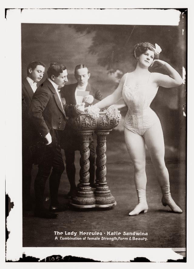 ladyattercop:   Katie Brumbach was one of fourteen children born to circus performers