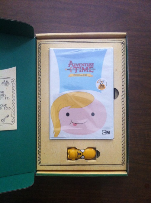 albotas:  Sneak Peak Of The New Fiona and Cake Episode Adventure Time!!! We received a mysterious package here at Albotas Headquarters yesterday and, waddaya’ know!? It was a freaking awesome press kit containing the upcoming Adventure Time: Fiona