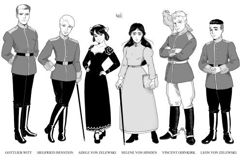 I Originally Just Drew The Girls But Decided To Keep Going And Add The Boys.