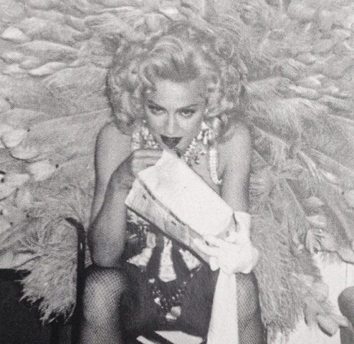 madonnascrapbook: Madonna while shooting with Steven Meisel in 1990