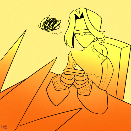 first panel of the comic where my sona is sitting in a chair looking at his phone with a frustrated expression