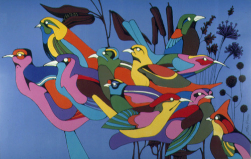 John Alcorn, illustration Birds for a Calendar ,1967. Studio Ossining, NY. © The Alcorn Studio &amp;