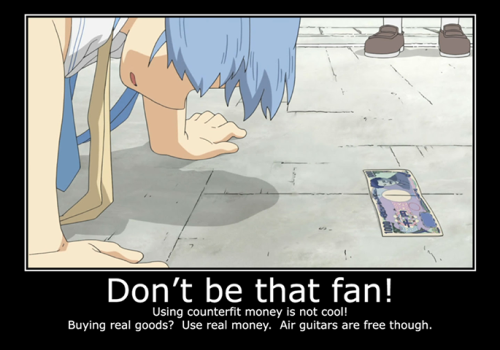 libertea-and-cookies:  So guys! The Anime Weekend Atlanta (AWA) facebook page have been posting a BUNCH of this awesome pictures all titled “Dont be that Fan!” with some really great advice for Cons and how to make everyone’s con experience more