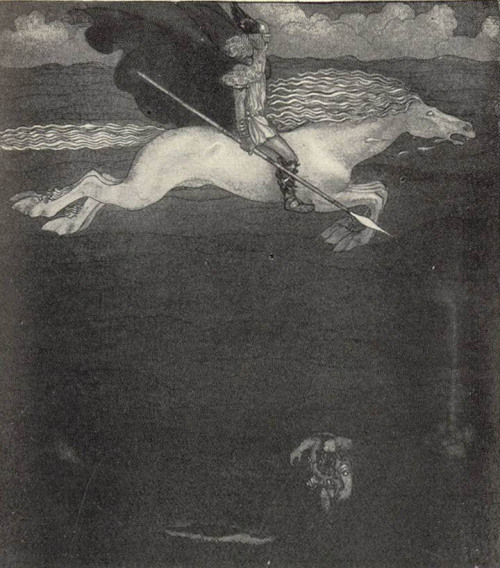 Odin and Sleipnir by John Bauer