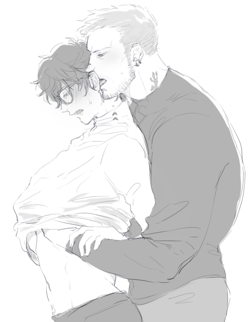 kelaruj: I read a hot iwashu fic on twitter that had a scene like this and I had to draw it
