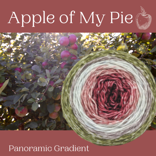 Grab some warm apple cider or your favorite fall snack as you knit with Apple of my Pie Gradient. Th