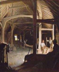 George Clausen, Interior of an Old Barn,