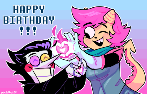 spaceraceart:  happy birthday @colliholly !!! love your stuff so much &lt;33  TYSM SPACE!! I lov