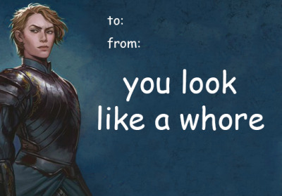 Another Laurent card saying: You look like a whore
