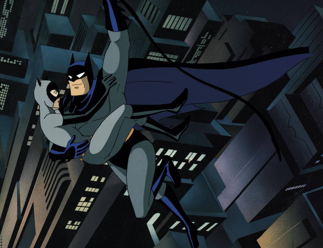 BATMAN: ANIMATED — Batman & Catwoman artwork from “The Cat and The...