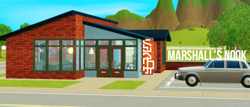 checkmar: Marshall’s Nook - a dive bar EA did this really fun thing where every community lot that 