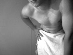 lil-miss-bi-curious:  mescalineforbreakfast:  belle-deshabille:  mescalineforbreakfast:  An anon requested to see me in just a towel. The towel is.. a little small..  Holy Fuck. He smiles.  I smile regularly!  So do I….when you show up on my dash. ;)