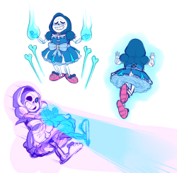 bedsafely:  A lot of people have been messaging me about cosplaying and drawing my ridiculous magical sans design (if u do, please tag it with mahoutale so i can see it!) . So here, have some sloppy outfit and powers references!  Thank you for giving