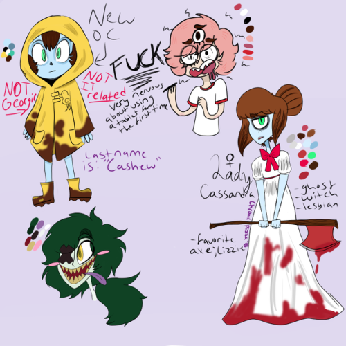 chronicpizza-art: A doodle dump of some of my ocs and myself I did on my new tablet and laptop! i&ls