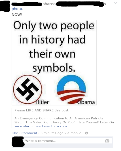 Claim: Only two people in history have ever had their own symbols - Barack Obama and Adolf Hitler. V