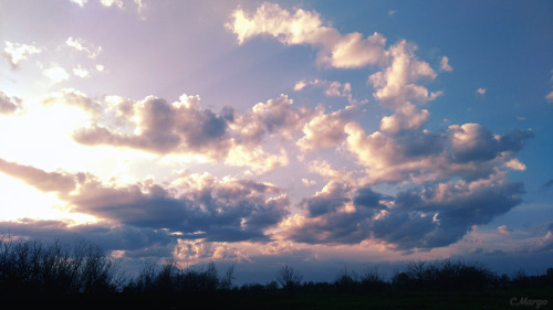 . 24. Sunset Over The Fields. April 24.