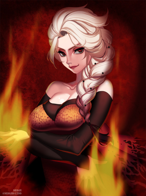 fire queen elsa by seoji [Pixiv] via Illustail porn pictures