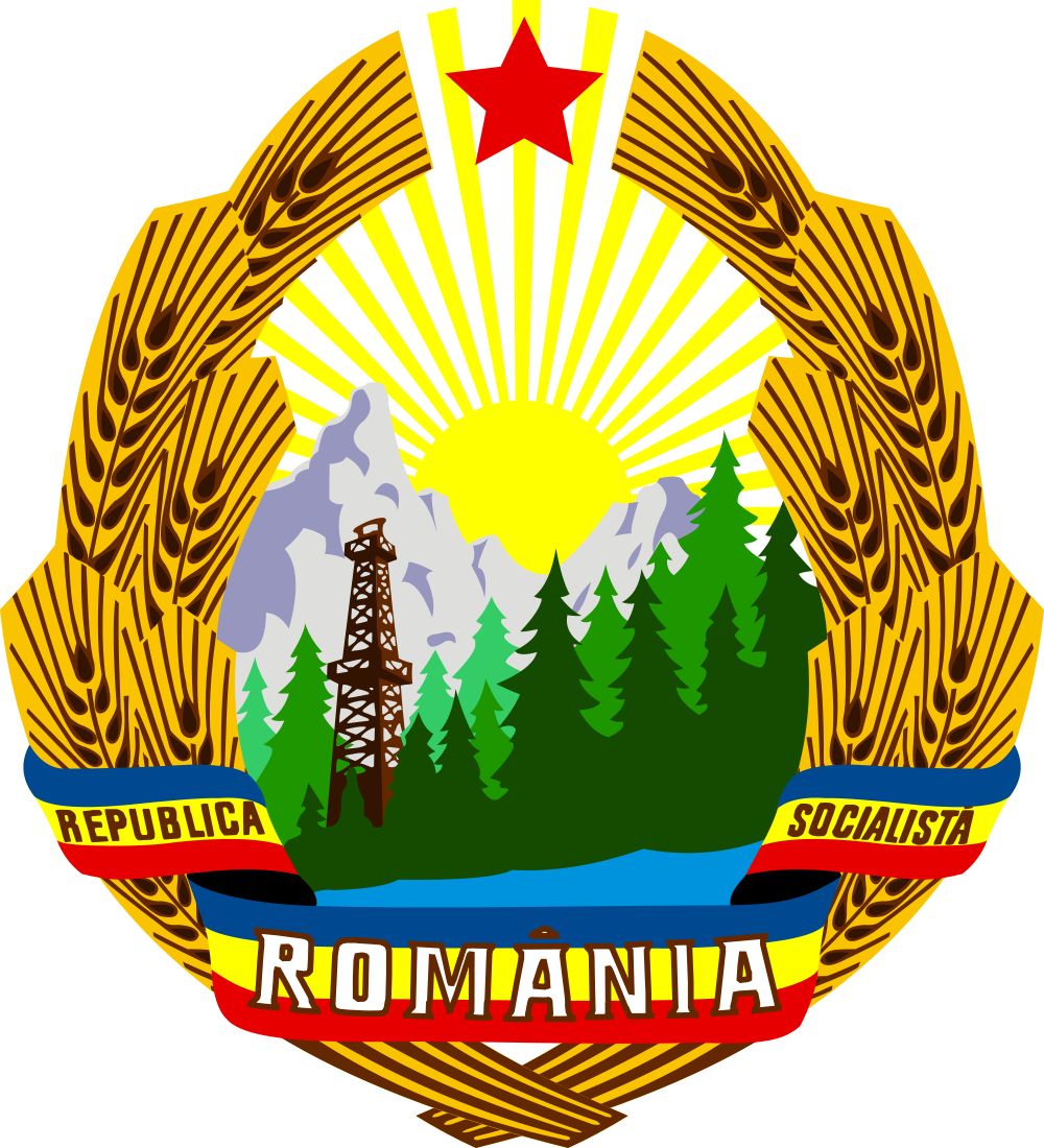 The Socialist Republic of Romanias coat of arms.