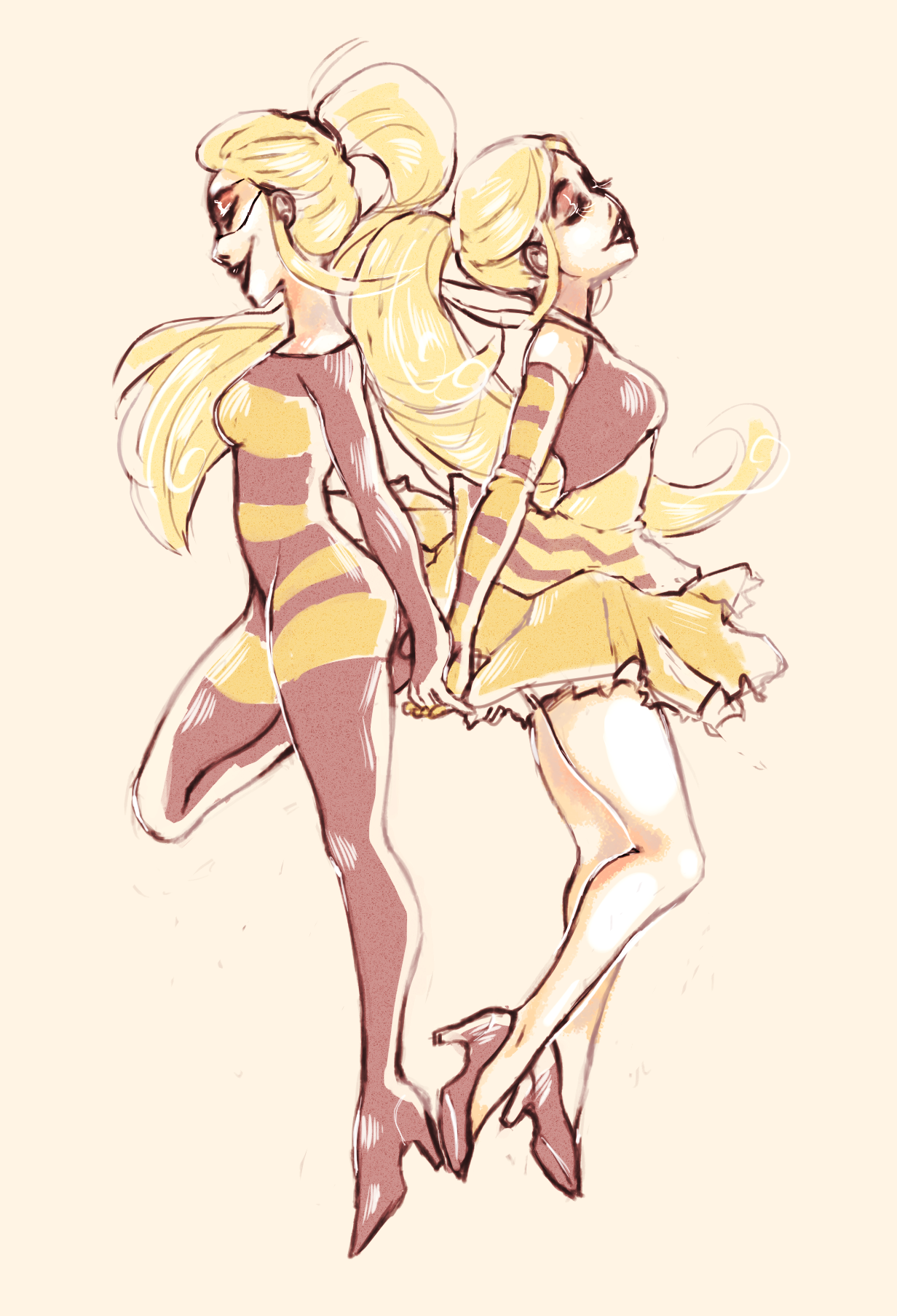 azaira:  Colored sketch commission for @aslan-altan! Both @metouji and @dreamwips