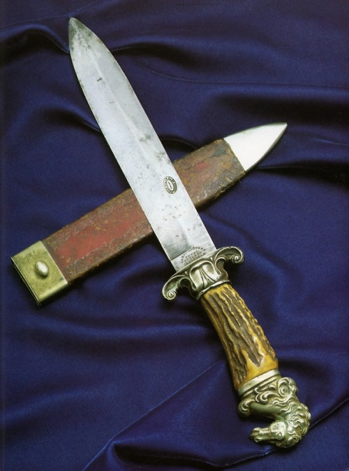 we-are-rogue:Sheffield Bowie Knives, 19th centuryIvory handle, German silver guard, 8 5/8 inches bla