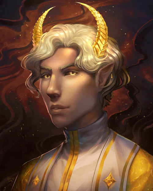 Sincerus, my tiefling sorcerer oc (from tiefling/aasimar parents).