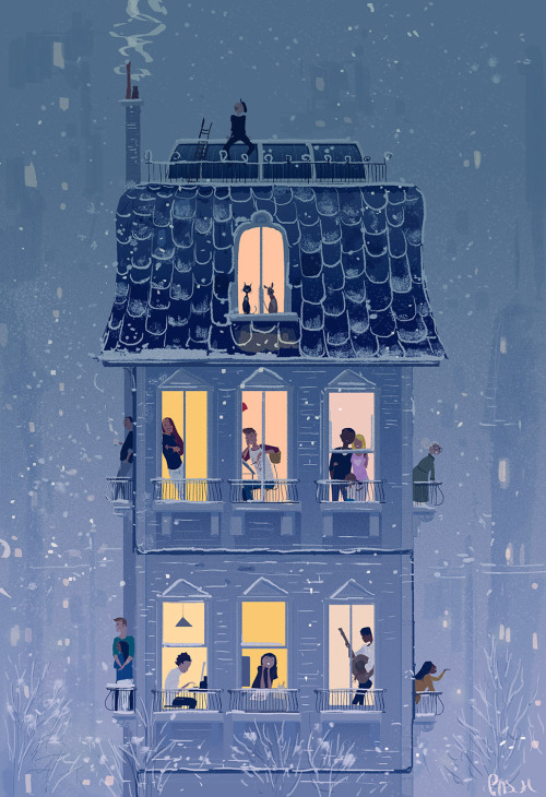 pascalcampion:  When the snow falls…It falls on everybody the same way!#pascalcampion 