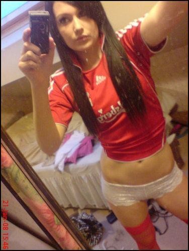 realukswingerswifes:  More British sluts in football shirts, anyone guess where they