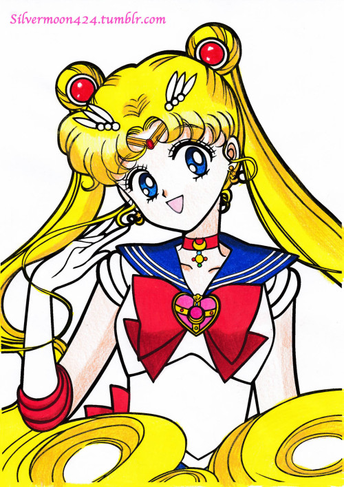 silvermoon424:Did a coloring of Sailor Moon!