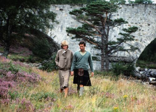 Prince Charles and Princess Diana during their honeymoon at Balmoral, 1981 Town & Country Magazi