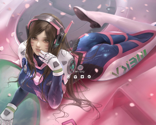 dalinscar:  Overwatch D.Va Wallpaper by Rain WZQ https://www.artstation.com/rainwzq