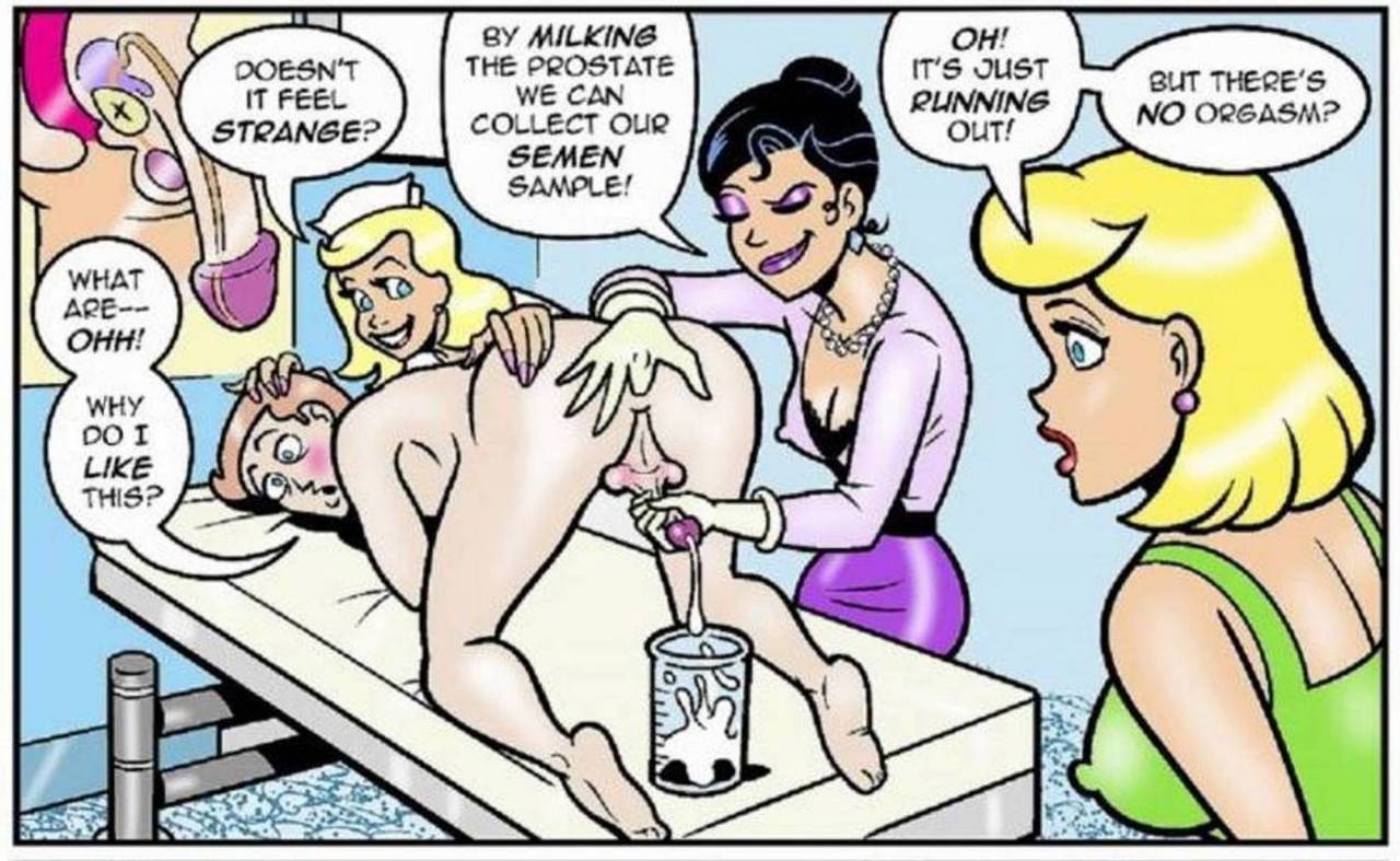 Femdom Comics Cartoons. Sissy husband prostate milking massage for dummies.