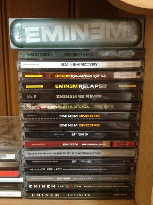 the-mind-of-a-midnight-marauder:  aloneinherownzone:  I think I’ve got all the CD’s? ;)  One day. I’ll get them all, one day. 