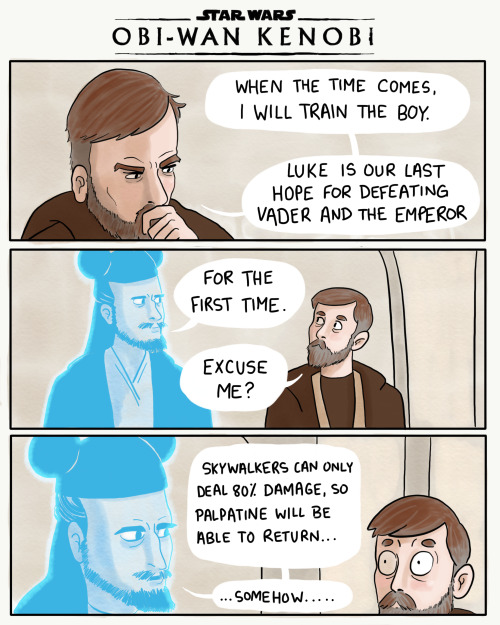 Qui-Gon Jinn’s force ghost visits Obi-Wan Kenobi on Tatooine. 