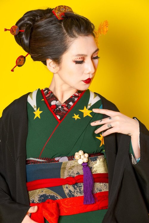 Costume for the jealous Lady Rokujo in a modern adaptation of Murasaki Shikibu’s Heian novel Tale of