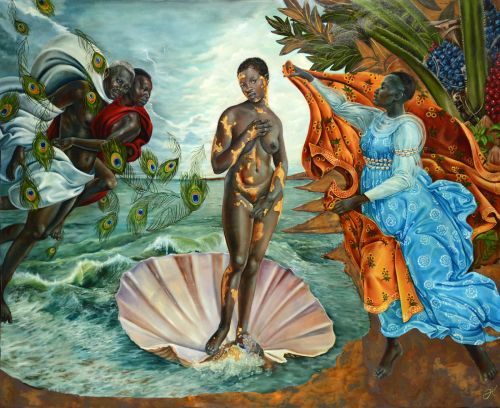 wetheurban:Artist Harmonia Rosales Reimagines Classic Works With Black Femininity