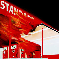 jamesusilljournal:                 Detail from ‘Burning Gas Station’, Ed Ruscha, 1965