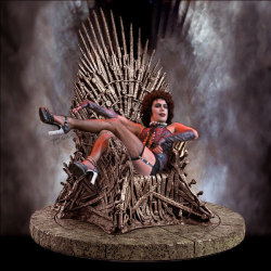 dramaticdoodler:  No one looked this good on the iron throne. Photocollage by Emily Marsh. 