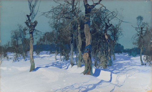 leprincelointain:Stepan Kolesnikoff (1879-1955), Scène Hivernale.